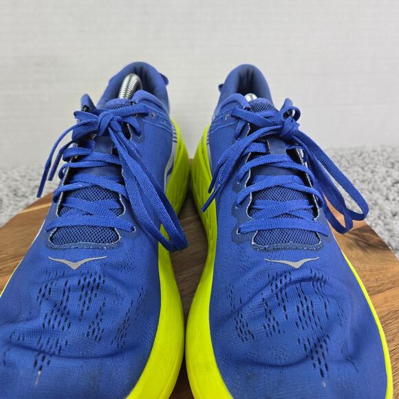 Hoka One One Carbon X Royal Blue Green Athletic Gym Daily Running Shoe Mens 11 - Picture 7 of 13